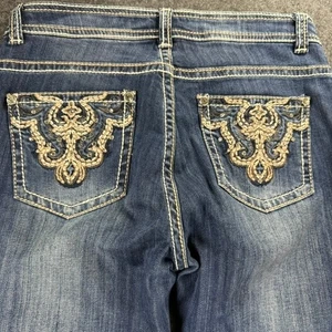 Reba Embellished Pockets Jeans Women's Denim Blue - Picture 1 of 10