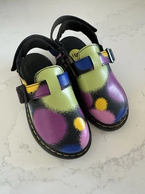Sapatos mula infantil Dr. Martens Jorgie Multi Haze Hydro slingback novo sem caixa tamanho EUA 10 - Imagem 1 de 4