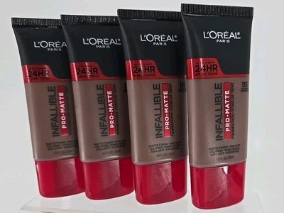 4 Lot Of NEW L'oreal Infallible Pro-Matte Foundation 1.0 Fl Oz, #115 Rich Ebony - Image 1 of 4