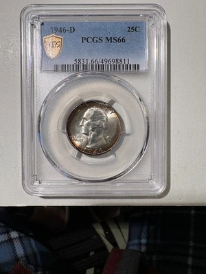 1946-D 25C Washington Quarter PCGS MS66 - Image 1 of 4