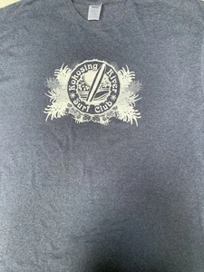 Kokosing River Surf Club T-shirt Jerzee Blend Fabric Light Denim Color Gt Cond - Picture 1 of 3