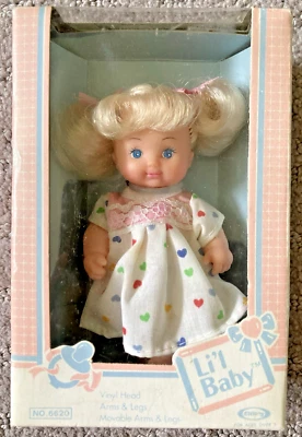 Nuevo en caja Vintage 1987 Li'l Baby (No. 6620) Muñeca Vinilo + Vestido Corazón / Cititoy NUEVO  Foto 1 de 4