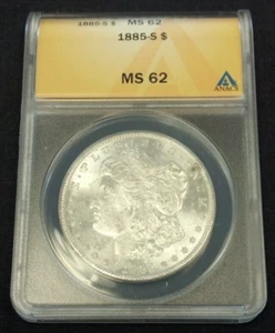 1885-S MORGAN SILBER DOLLAR ANACS MS62. REDUZIERT 26.02.25 (2071) - Bild 1 von 4
