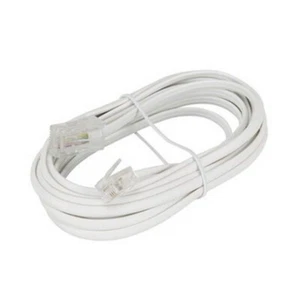 Flachkabel mit Stecker RJ11 Stecker RJ45, weiß, 3m, neuwertig - Bild 1 von 1