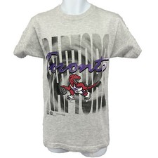 Vintage Toronto Raptors T Shirt 1994 / Adult (S) SLIM Gray Cotton Blend NBA 
