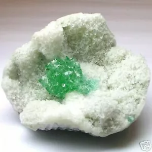 Verde Apopholyte Naturale Unworked in Quarzo Matrix - Foto 1 di 2