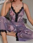 Lace Night Dress Outfit Floral Jumpsuit Pullover Stretchy Comfort Size 14