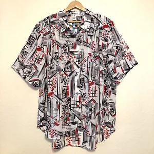 We Be Bop Tunic Blouse Top Women's Plus Size 5X High Low Boho Hippie Artsy NWT - Picture 1 of 19
