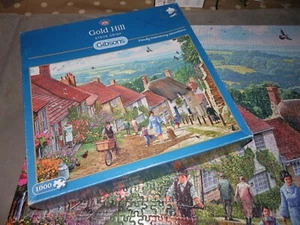 Gibson quality 1000 piece jigsaw "Gold Hill" 2 pieces missing - Picture 1 of 5