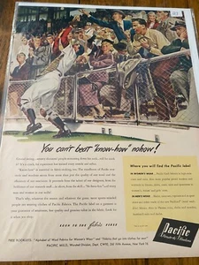 Anuncio de colección Pacific Sheets Catcher Catching Pop Foul 1948 - Imagen 1 de 1