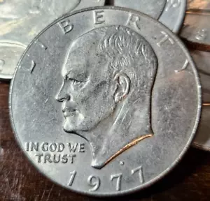 ✯✯ Monedas de dólar Eisenhower Ike 1977 revestidas (2 monedas)✯✯ - Imagen 1 de 4