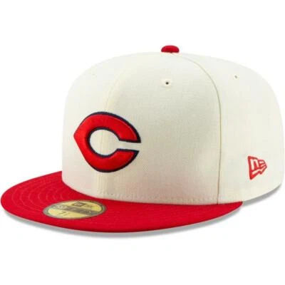 New Era Cincinnati Reds Cream 1936 150th Anniversary Turn Back the Clock 59FIFTY - Image 1 of 4