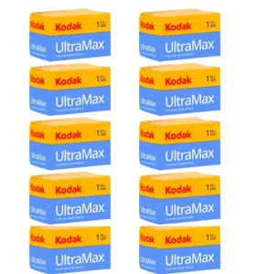 10 Rolls Kodak Ultramax 400 24 Exposure Color Print 35mm Film - Picture 1 of 4