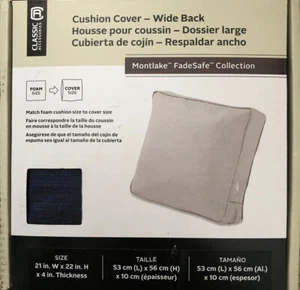 Accesorios clásicos Montlake FadeSafe patio salón cojín trasero cubierta deslizante - Imagen 1 de 3
