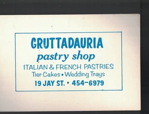 Gruttadauria Pastry Shop Cardboard Sign Jay St in Rochester NY 1950s - Picture 1 of 1