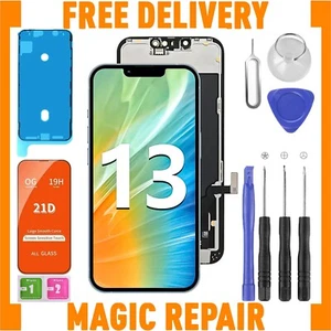 For iPhone 13 LCD/OLED Screen Replacement + Digitizer + Tools + Protector UK - Picture 1 of 5