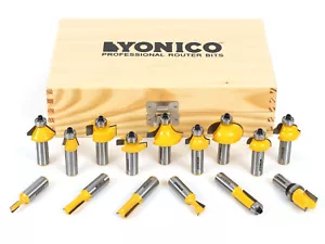 15 Bit Hartmetallspitze Router Bit Starter Set - 1/2 Zoll Schaft - Yonico 17150 - Bild 1 von 2