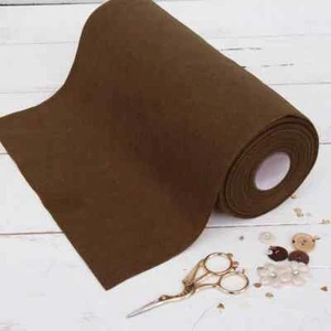 Premium Felt Roll - 12" x 10yd - Brown - Soft Wool-Like 1.2mm Thick - Picture 1 of 11