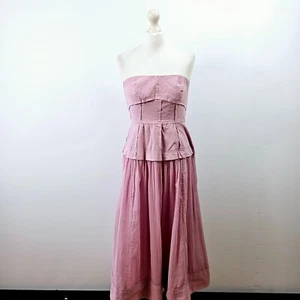 Free People - Abito Midi Milano - Rosa - Medium - Prezzo di listino £98 - Foto 1 di 7
