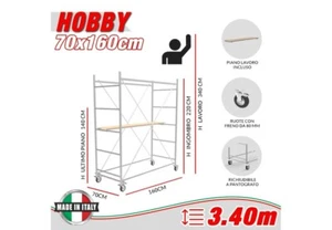 Trabattello Hobbistico HOBBY con Piano di Lavoro (h lavoro 3,40 m) - Foto 1 di 5