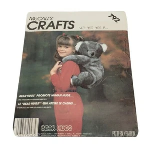 McCall's Crafts 2197 Child Koala Bear Hug Back Pack Retro Vintage Uncut Pattern - Picture 1 of 2