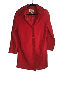 London Fog Womens Red Trench Coat With Hood Size M - Picture 1 of 9