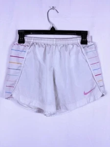 Womens NIKE Dri-Fit White swim trunks shorts retro vintage look size XL - Picture 1 of 4