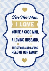 Thankful & Loving HAPPY FATHER'S DAY Card FOR HUSBAND by Hallmark + Envelope - Picture 1 of 5