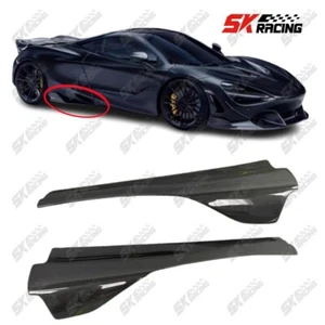 Fits McLaren 720S Coupe 2017-2022 Forged/Carbon Fiber/Glossy Black Side Skirts - Picture 1 of 37