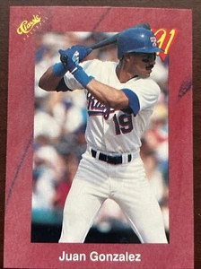 Juan Gonzalez Texas Rangers 1991 Classic Card T74 - Picture 1 of 3