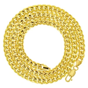 Collar Cadena Cubana Miami Semisólida Italiana Oro Amarillo 10k 20" 6mm 18.8 gramos - Imagen 1 de 4