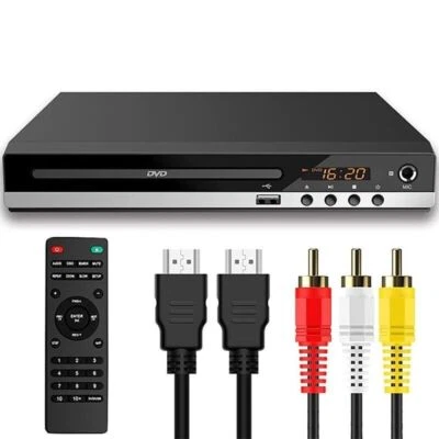 Reproductor de DVD Todas las Regiones Libre CD Disco Grabado HDMI AV HD AV Salida Control Remoto USB Hogar Foto 1 de 4