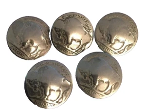 5 Buffalo Nickels Authentic Old! - Picture 1 of 3