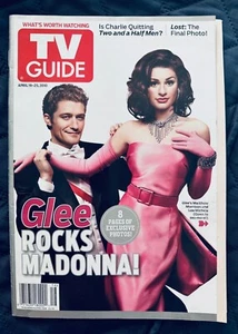 Revista Glee Rocks Madonna ultra rara guía de televisión abril 2010 Vogue Material Girl - Imagen 1 de 7