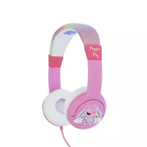 Peppa Pig Glitter Rainbow Peppa Kids Volume Limited Headphones for Ages 3-7 NEW - Picture 1 of 4