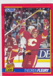 91/92 SCORE..THEORON FLEURY..HOT CARD..# 7..FLAMES..FREE COMBINED SHIP - Picture 1 of 1