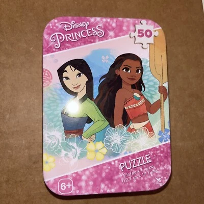 PUZZLE PRINCESA DISNEY EN CAJA DE HOJALATA 50 PIEZAS NUEVO PUZZLE TAMAÑO 5" X 7" NUEVO Foto 1 de 3