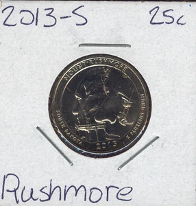 2013-S Mount Rushmore Quarter BU - Picture 1 of 2