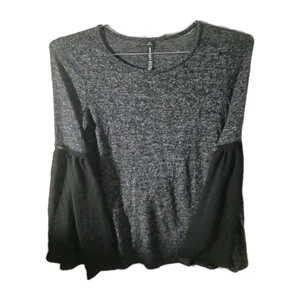 Design Lab Lord & Taylor schwarz-grauer Damen Pullover mit ausgestellten Ärmeln - Bild 1 von 4