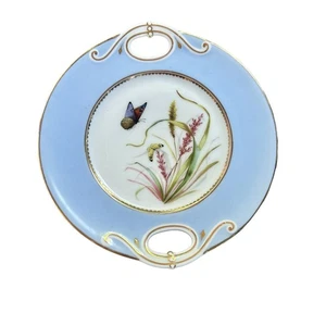 Haviland & Co. Limoges Antique Porcelain Hand Painted Butterfly Cake Plate - Picture 1 of 9