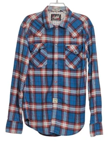 Vintage ARTFUL DODGER Bold Plaid Color Pearl Snap Shirt Mens Large Western Shirt - Picture 1 of 10