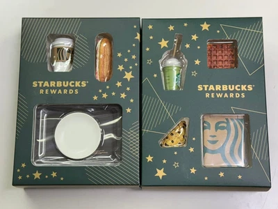 Starbucks Rewards Miniature Collection Figure For Here & To Go Set of 2 JP - Image 1 of 4