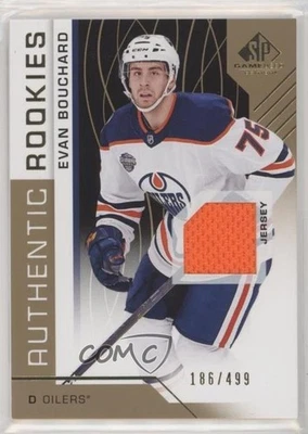 2018-19 SP Game Used Authentic Rookies Gold Jersey /499 Evan Bouchard Rookie RC - Image 1 of 2