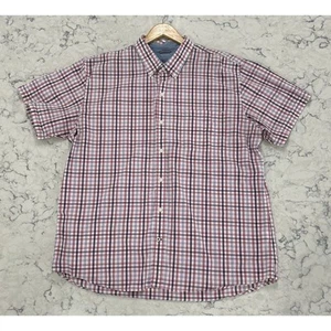 Izod Saltwater Herren Kurzarm Button Down Hemd rosa kariert XXL - Bild 1 von 6