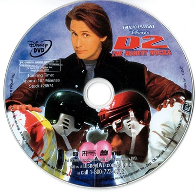 D2 The Mighty Ducks DVD Disc Only Disney Emilio Estevez - Image 1 of 2