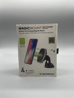 Scosche Magic Mount Pro Charge Wireless Fast Qi Charging Car Mount - New - Image 1 of 4