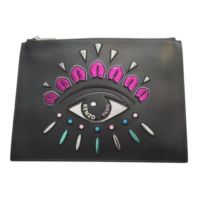 Kenzo Bag A4 Pouch EYE CLUTCH Women's Black F852SA607L22 99A Clutch Bag $515 RSP - Image 1 of 4