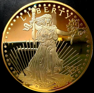 MÉDAILLE RARE - 20 dollars - Double Eagle 1933 - LIBERTY - Certificat et Capsule - Imagen 1 de 4