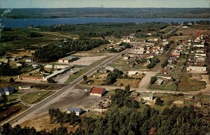 Canada Ignace,ON Aerial View Highway 17 Vintage Ontario Postcard - Picture 1 of 2