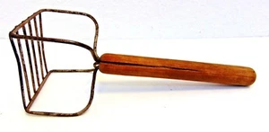 Vintage Wood Handled Square Metal Potato Masher 9.5" - Picture 1 of 7